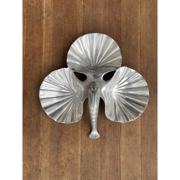 Mid Century Clam Shell Serving Dish Shrimp Handle B&B St Paul - Picture 2 of 3